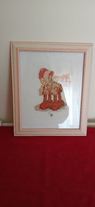 Quadro bordado a ponto cruz