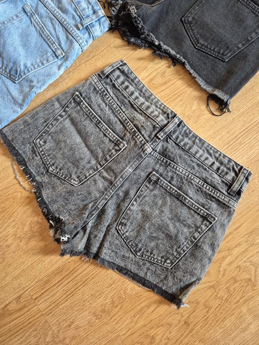 Trzy pary szortów spodenki jeans denim cropp XS 34