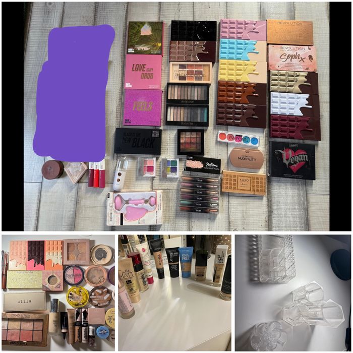 ogromny zestaw kosmetykow, kuferek kosmetyczny