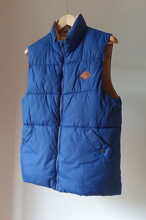 H&M pikowana kamizelka bezrękawnik niebieski