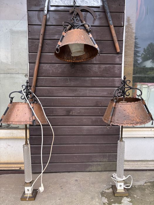 Antyki lampy żyrandole wiszace i stojace