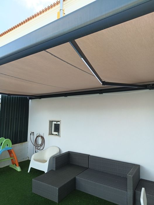 Toldo Retrátil cofre motorizado com led 5x3