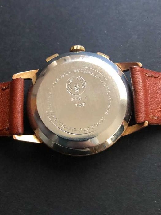 cauny cronógrafo calibre landeron 187 antigo corda relógio pulso homem