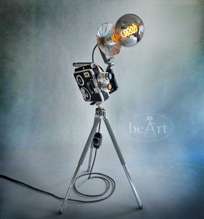 Piękna retro LAMPA z aparatu MEOPTA 8IIA vintage