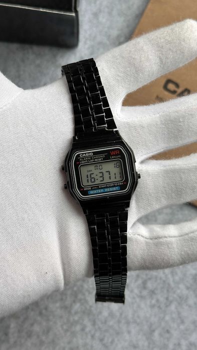 Годинник Casio Vintage A159 Total Black | касіо A168 | часы касыо A159