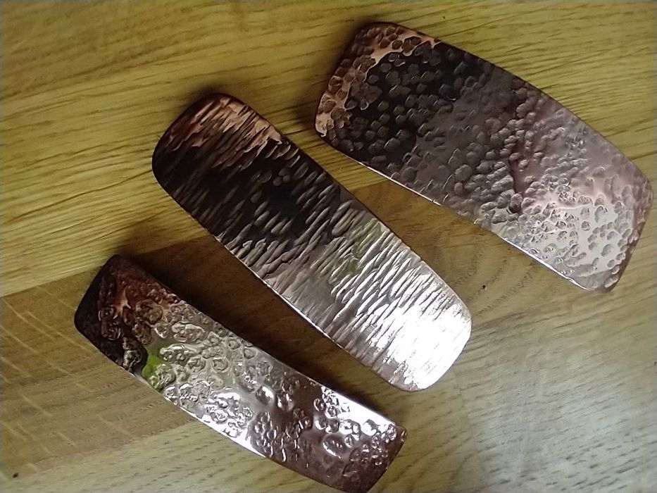 Spinka do włosów miedź rękodzieło artystyczne