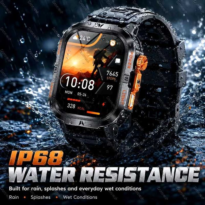 Смарт часы. VWAR HT46 PRO. NFC. 1200mAh. LED-фонарик.