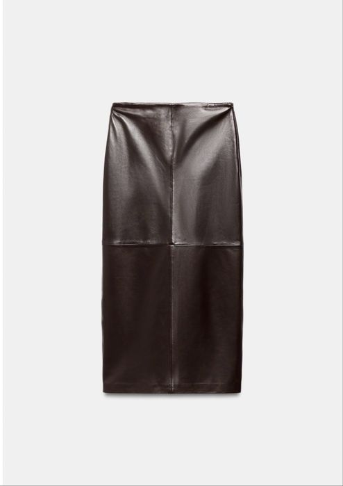 Спідниця Zara з натуральної шкіри S; L