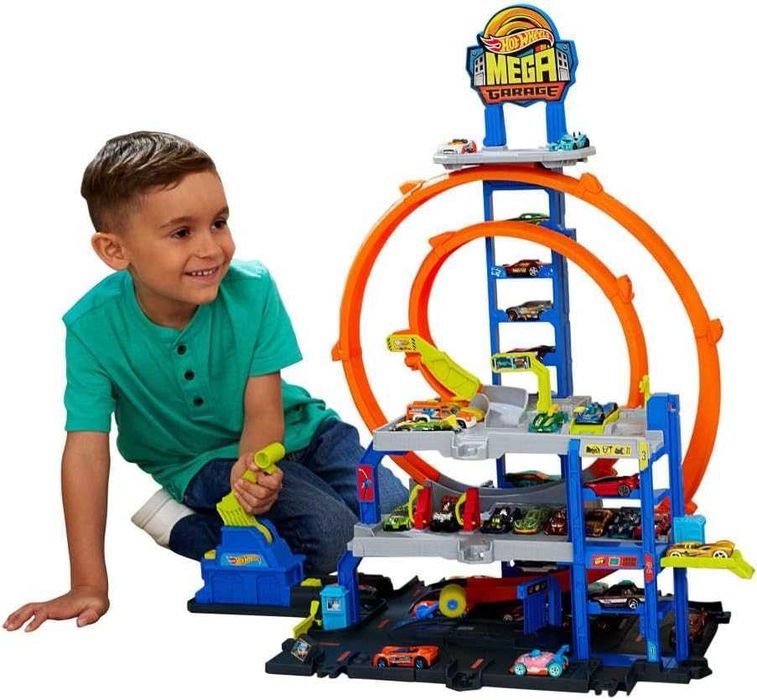 hot wheels Mega Loop Garage трек гараж хот