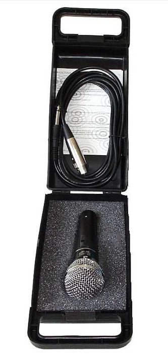 Mikrofon dynamiczny Rebel DM-604, metalowy, w sztywnym etui,