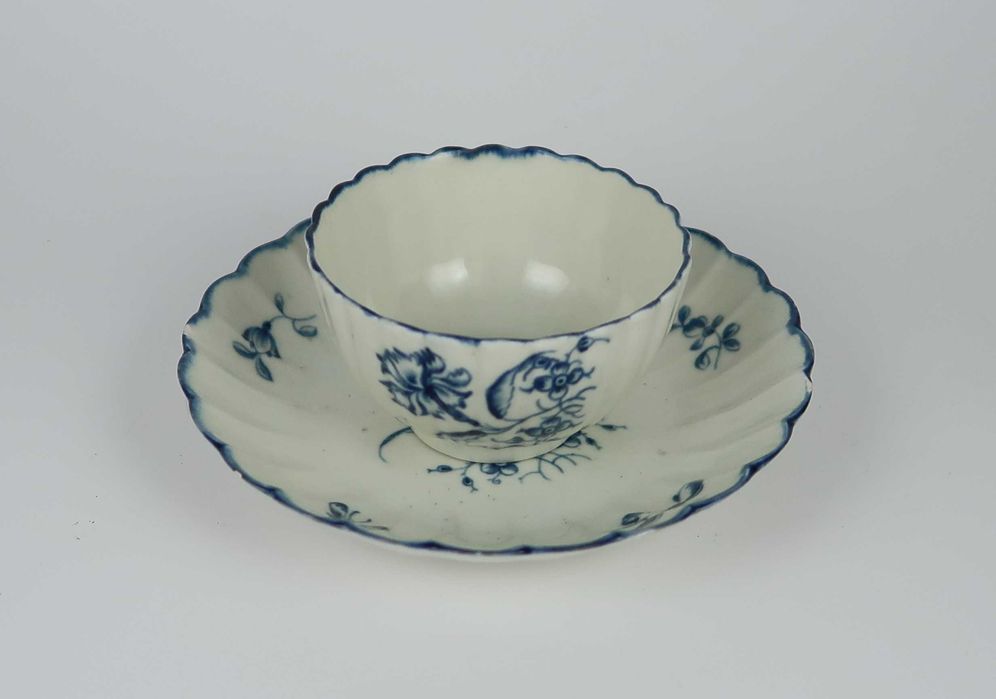 Tigela e pires de Worcester, c. 1758/1765