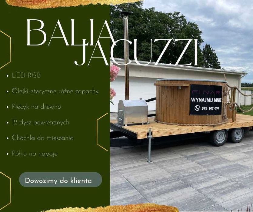 Sauna Balia JACUZZI mobilna WYNAJEM