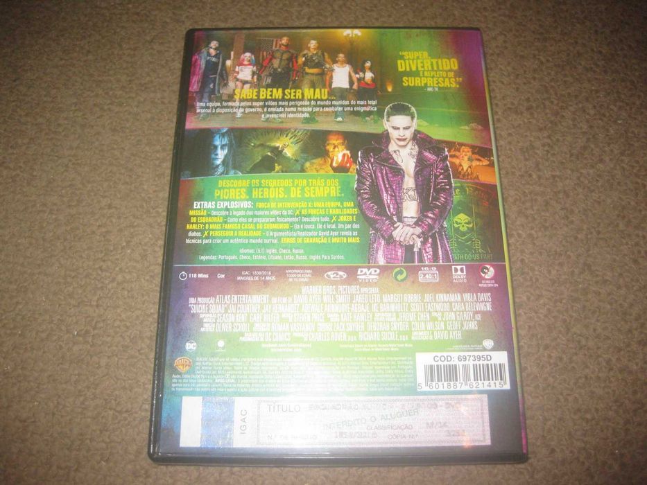 DVD "Esquadrão Suicida" com Will Smith numa Edição Especial com 2 DVDs