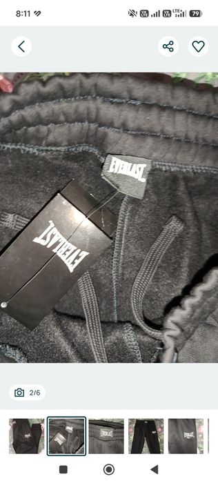 Nowe ocieplane zimowe spodnie dresowe Everlast joggery M czarne