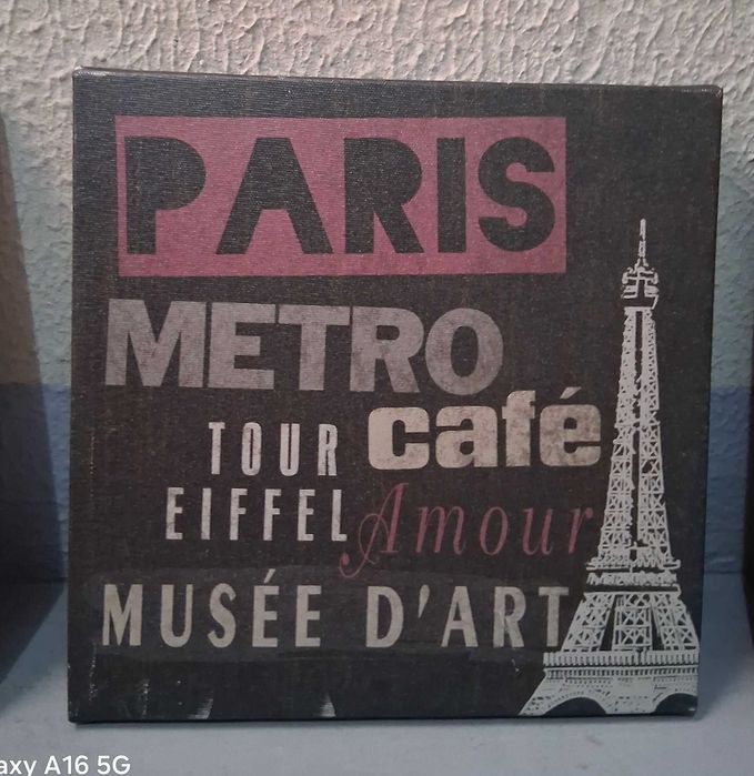 3 Quadros em Tela / 3 Paintings on Canvas -  New York, Paris, London