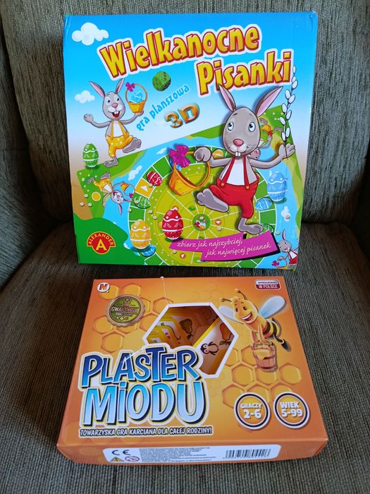 Zestaw gier wyd Alexander Granna Wielkanocne pisanki Mam cię! Plaster miodu Ucieczka z lochu Frogi