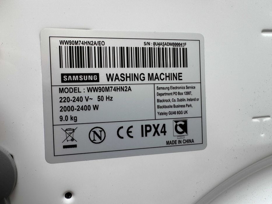 Uszkodzona Pralka Samsung WW90M74HN2A AddWash EcoBubble