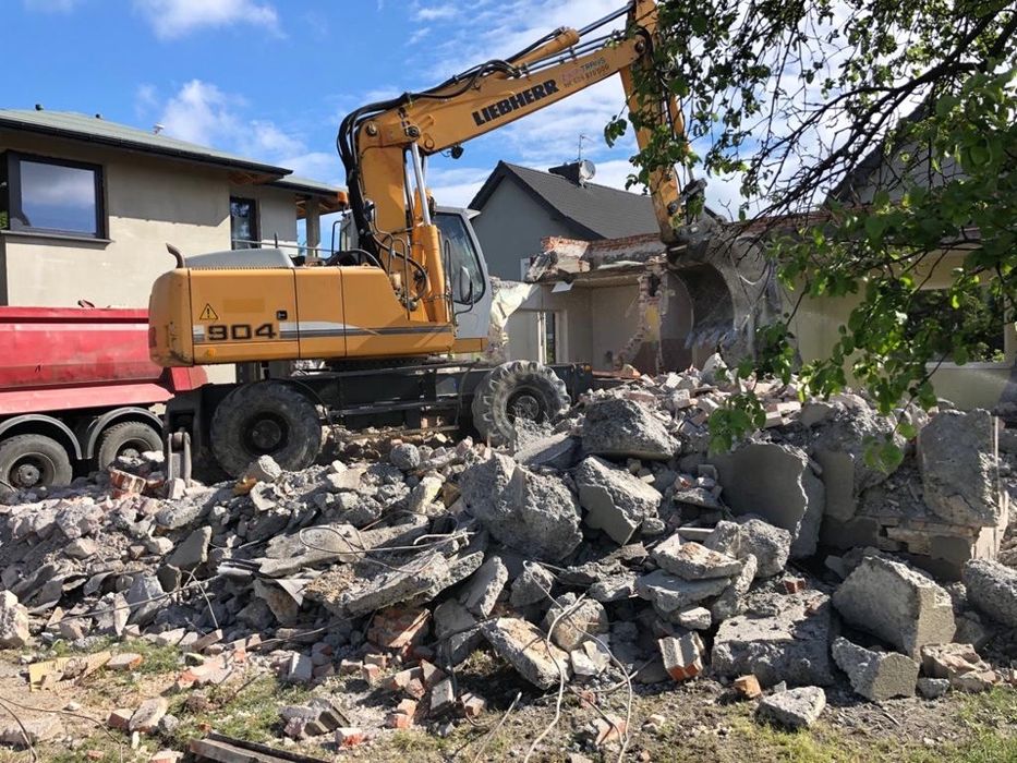 Usługi koparką, koparka-ładowarka