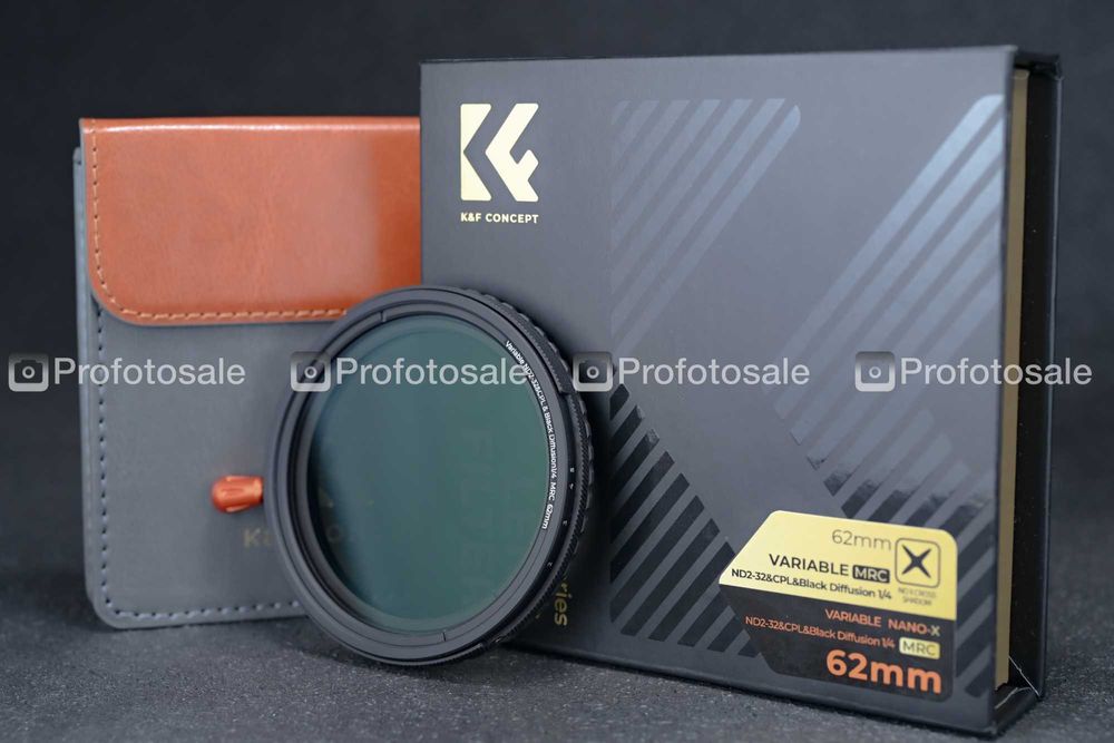 Світлофільтр K&F Black Diffusion Mist Effect 1/4 & Var. ND2-32 CircPol