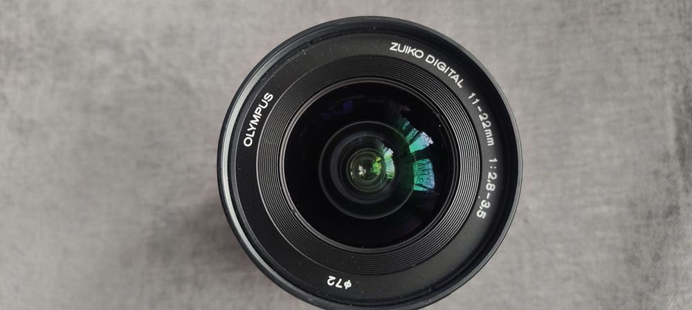 Obiektyw Olympus 11-22 mm.   micro 4/3      2.8-3.5       Mount adapter  CM-FT-MFT