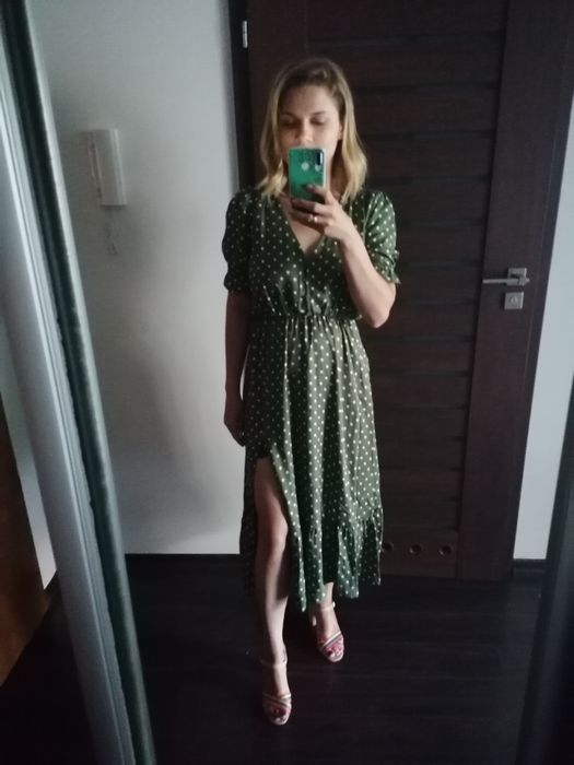 Sukienka zara w groszki grochy S