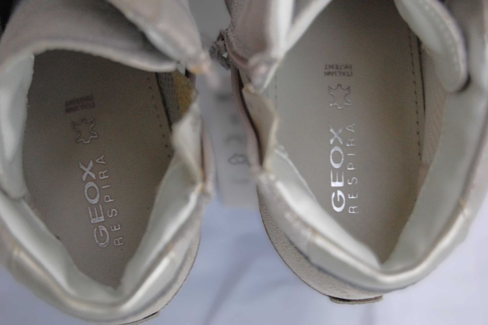 Nowe sneakersy damskie Geox D Illusion r.41 zamsz skóra srebrne szare