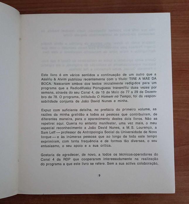 Textos do programa radiofónico: O Homem no Tempo (2 Volumes)
