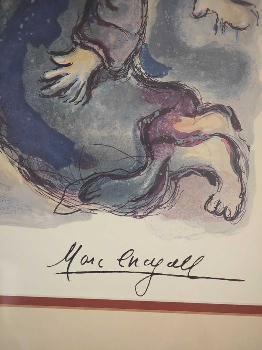 Marc Chagall Mojzesz i Gorejacy krzew sygn. limitowana litografia