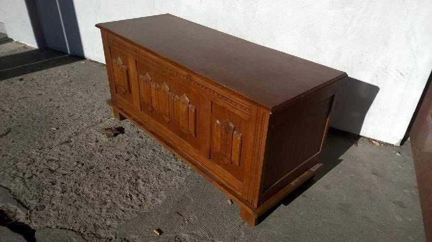 Antyczna Skrzynia-Kufer Dębowy 105x40x50 Rzeźbienia