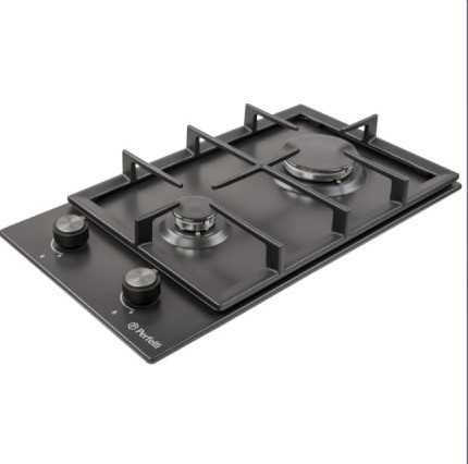 Черная пятная Газовые поверхности 2 конфорки Ventolux Perfelli Weilor