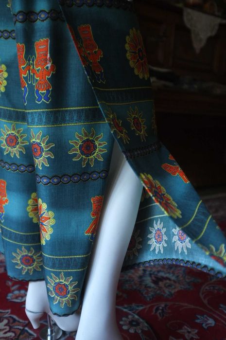 etniczne wiązane szerokie letnie plażowe spodnie kopertowe vintage
