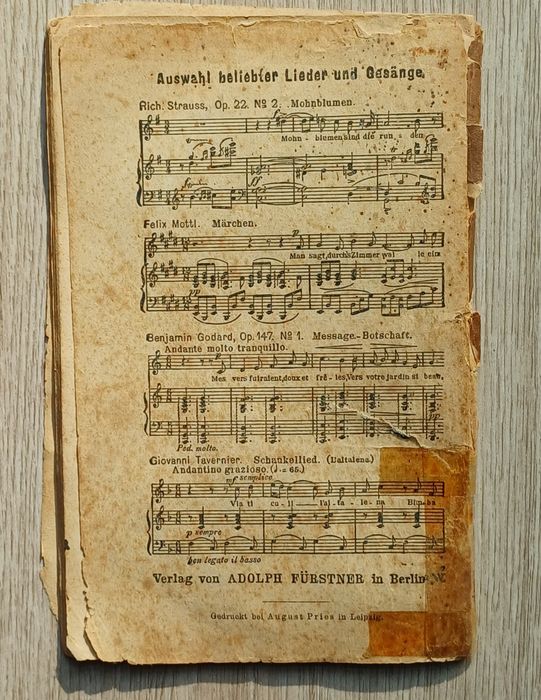 Carmen IX w. stara książka opera arie i pieśni Bizet Hopp Furstner
