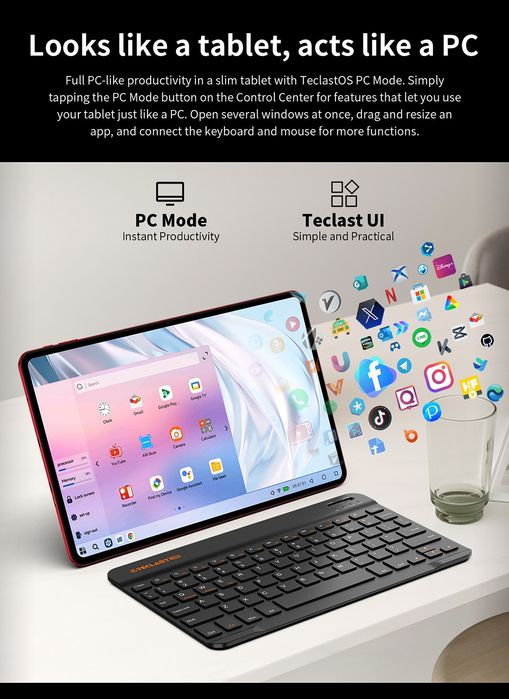 Планшет TECLAST T60 AI 6/128GB Wi-Fi Cherry Red6/128