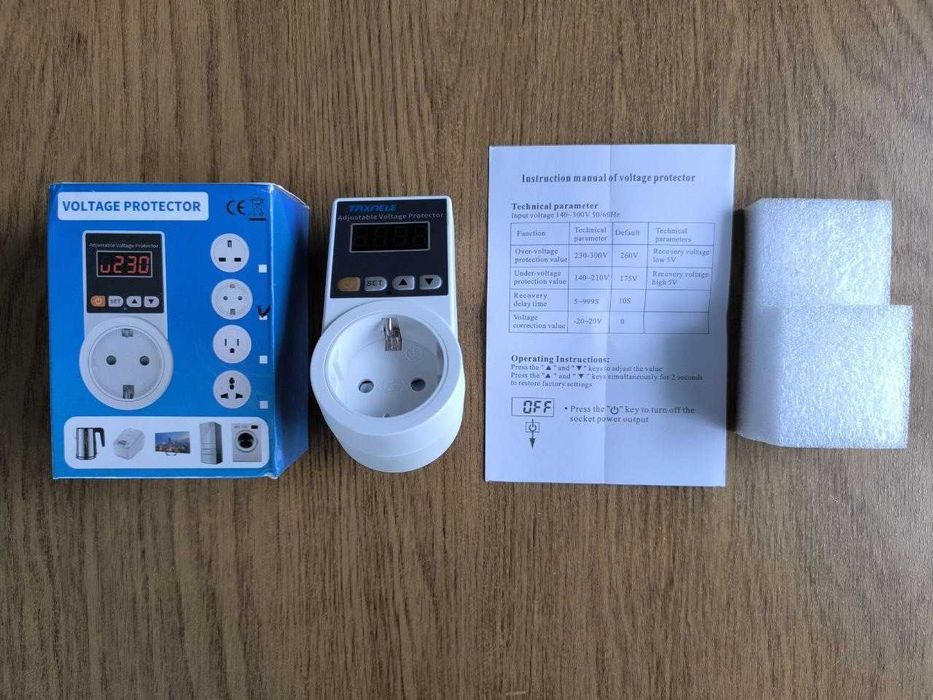 Реле напруги відсікач регульовані в розетку TAXNELE і TOMZN НОВІ, ОПТ