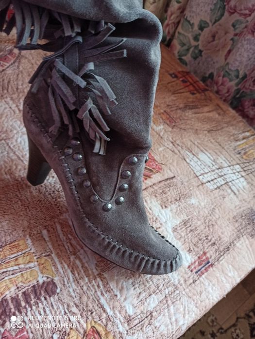 Замшеві сапожки утеплені