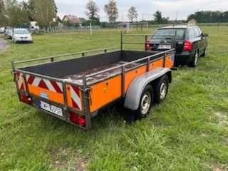 Przyczepa samochodowa HAPERT 2 osiowa 2000 DMC , osie po regeneracji