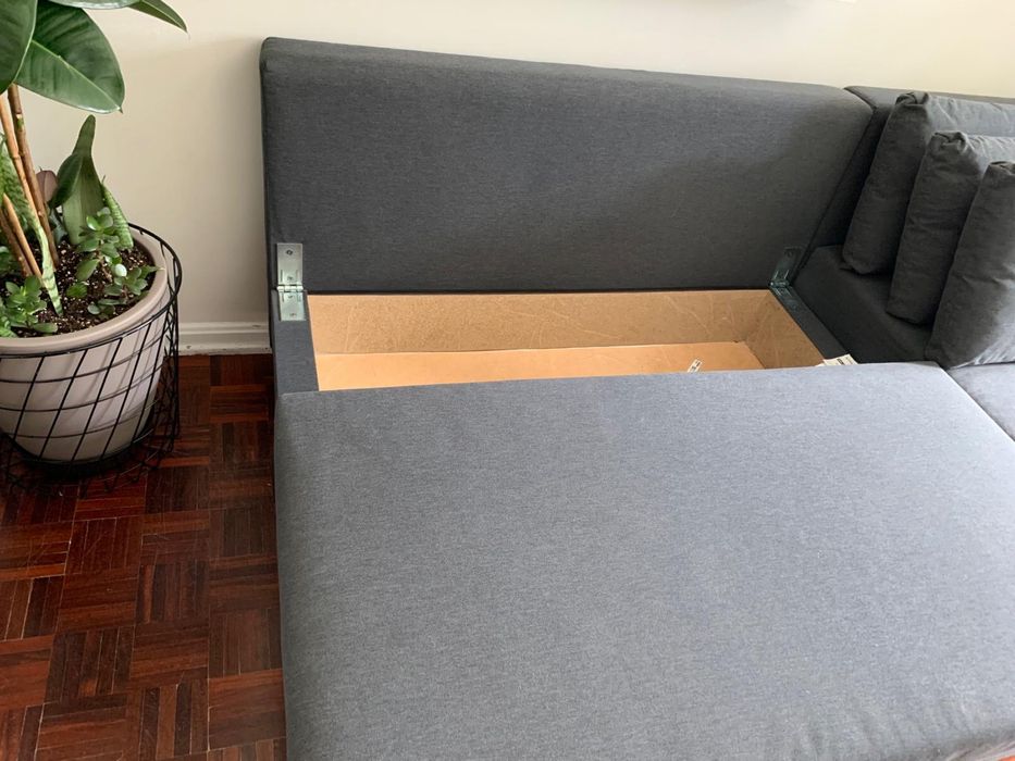 Sofá-cama “ÄLVDALEN”, do ikea, de 3 lugares, com chaise longue