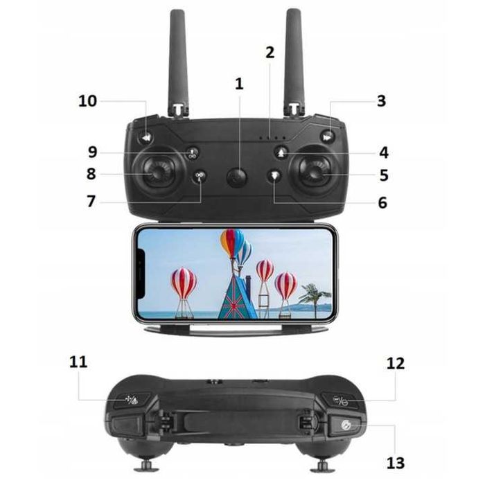 DRON nowy 3 baterie