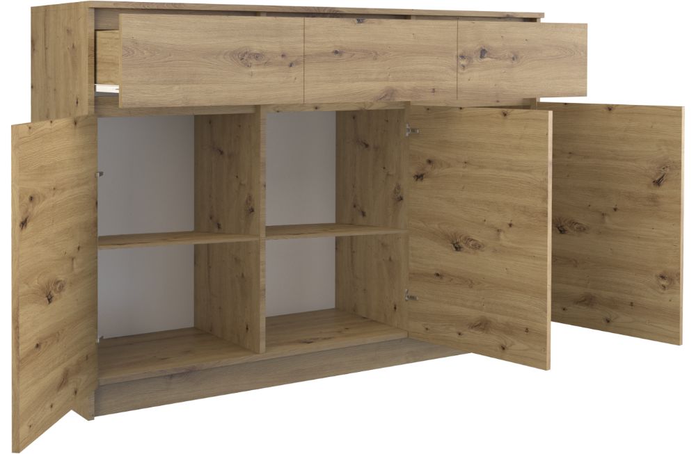 Komoda Szafka 3D3S 120CM 3 Drzwi 3 Szuflady Do Salonu RÓŻNE KOLORY