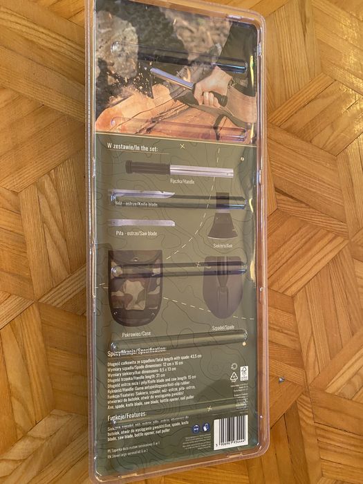 Saperka zestaw survival 6 w 1 siekiera/piła/nóż/szpadel