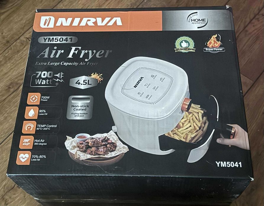 Air Fryer frytownica beztłuszczowa Nirva biała piekarnik 4,5L