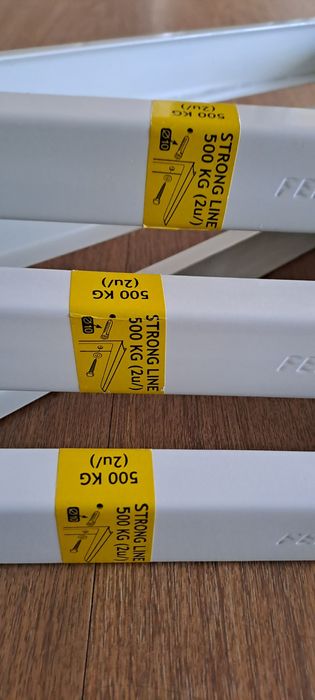 3 Suportes para prateleiras - peso até 500 kg