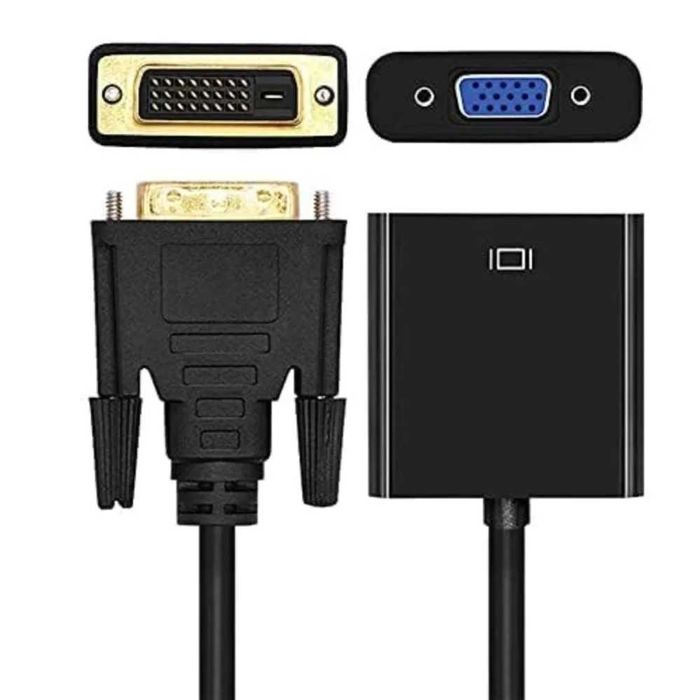 НОВЫЙ Переходник Full HD 1080P DVI-D DVI в VGA адаптер 25Pin в 15Pin