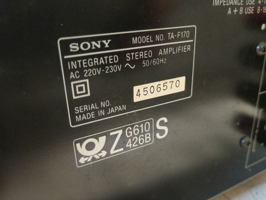 Wzmacniacz stereo SONY TA-F170