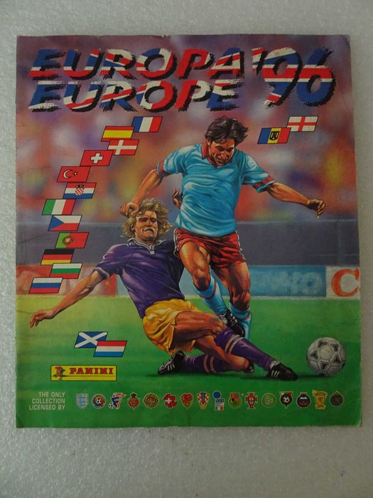 Caderneta de cromos de futebol Europa 96 Panini (tem 182 cromos)