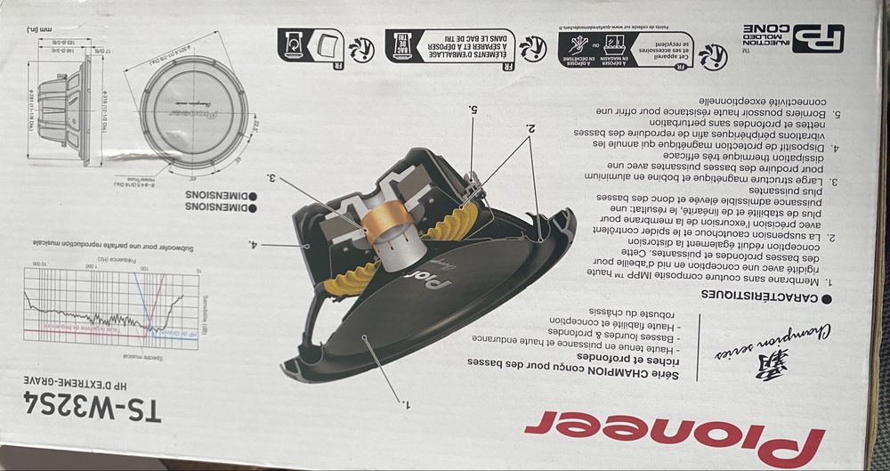 Сабвуфер Pioneer TS-W32S4 12” (30 см) 1500W Max – Champion Series 2 шт