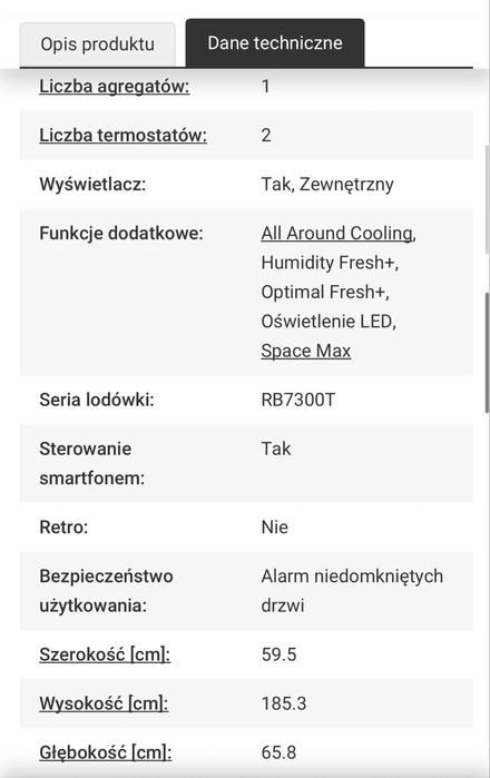 Lodowka samsung czarna polysk