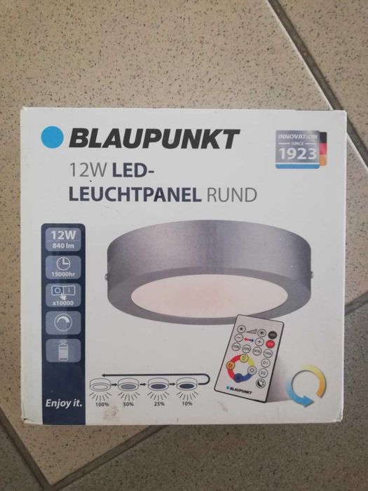 Oprawka LED 12W lampa okrągła sufitowa Blaupunkt okrągły panel LED