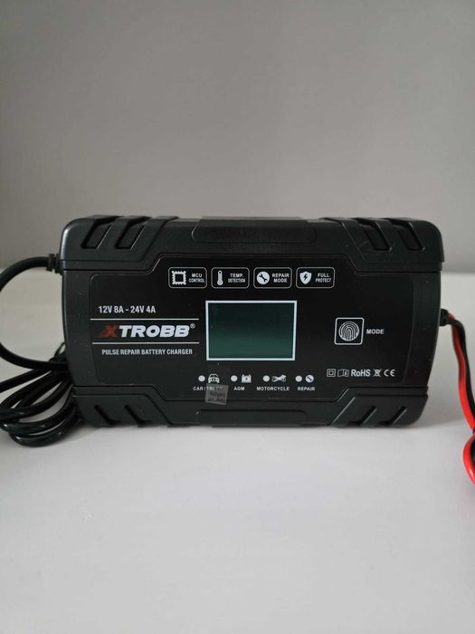 Prostownik Automatyczny z Funkcją Naprawy Ładowarka Akumulatora LCD