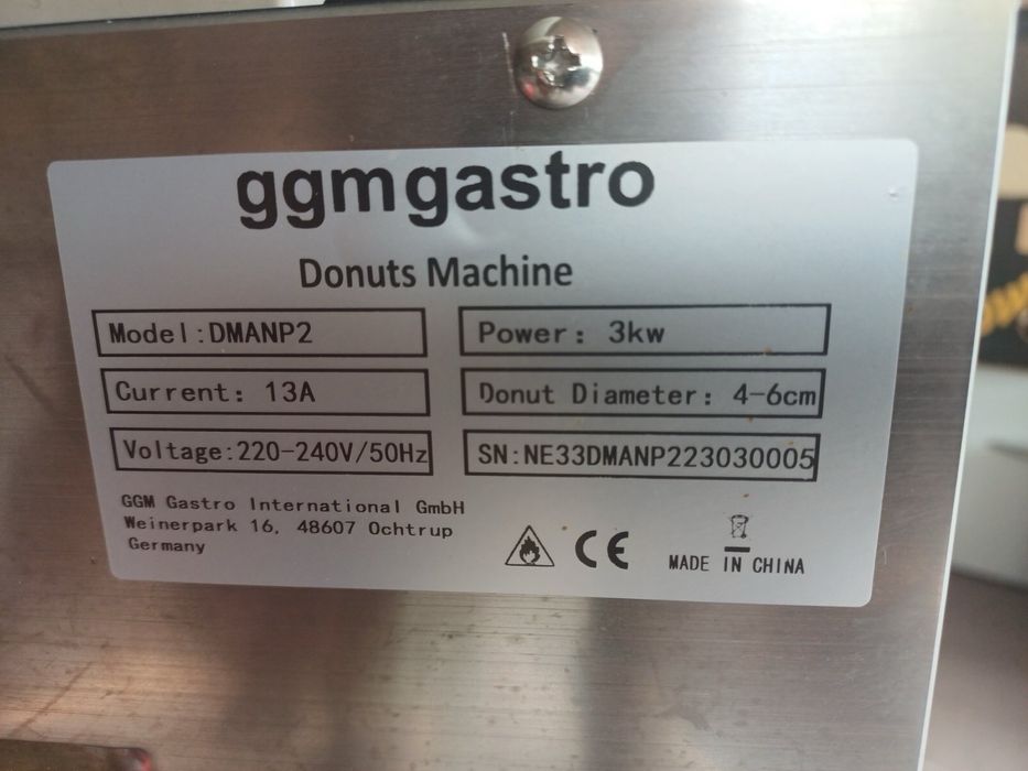 Продається професійний автоматичний пончиковий апарат GGM Gastro DMANP2